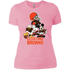 Mickey Mouse Cleveland Browns American Football Nfl Sports Shirt Women Cotton T-Shirt Women Cotton T-Shirt - amzapparel