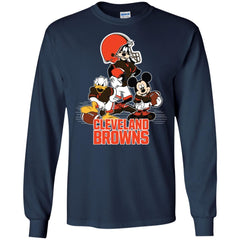 Mickey Mouse Cleveland Browns American Football Nfl Sports Shirt Men Long Sleeve Shirt Men Long Sleeve Shirt - amzapparel