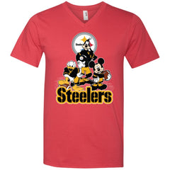 Mickey Mouse Pittsburgh Steelers American Football Nfl Sports Shirt Men V-Neck T-Shirt Men V-Neck T-Shirt - amzapparel