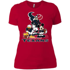 Mickey Mouse Houston Texans American Football Nfl Sports Shirt Women Cotton T-Shirt Women Cotton T-Shirt - amzapparel