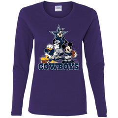 Mickey Mouse Dallas Cowboys American Football Nfl Sports Shirt Women Long Sleeve Shirt Women Long Sleeve Shirt - amzapparel