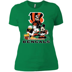 Mickey Mouse Cincinnati Bengals American Football Nfl Sports Shirt Women Cotton T-Shirt Women Cotton T-Shirt - amzapparel