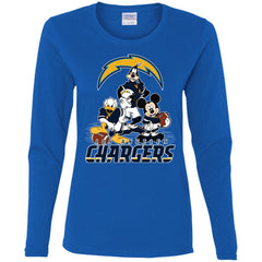 Mickey Mouse Los Angeles Chargers American Football Nfl Sports Shirt Women Long Sleeve Shirt Women Long Sleeve Shirt - amzapparel