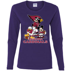Mickey Mouse Arizona Cardinals American Football Nfl Sports Shirt Women Long Sleeve Shirt Women Long Sleeve Shirt - amzapparel