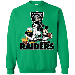 Mickey Mouse Oakland Raiders American Football Nfl Sports Shirt Crewneck Pullover Sweatshirt Crewneck Pullover Sweatshirt - amzapparel