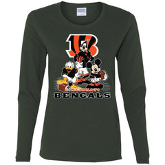 Mickey Mouse Cincinnati Bengals American Football Nfl Sports Shirt Women Long Sleeve Shirt Women Long Sleeve Shirt - amzapparel