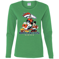 Mickey Mouse Denver Broncos American Football Nfl Sports Shirt Women Long Sleeve Shirt Women Long Sleeve Shirt - amzapparel