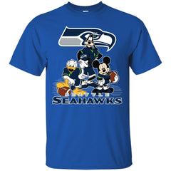 Mickey Mouse Seattle Seahawks American Football Nfl Sports Shirt Men Cotton T-Shirt Men Cotton T-Shirt - amzapparel