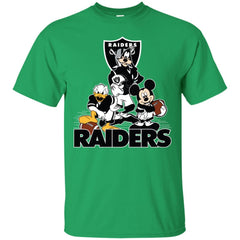 Mickey Mouse Oakland Raiders American Football Nfl Sports Shirt Men Cotton T-Shirt Men Cotton T-Shirt - amzapparel