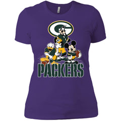 Mickey Mouse Green Bay Packer American Football Nfl Sports Shirt Women Cotton T-Shirt Women Cotton T-Shirt - amzapparel