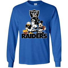 Mickey Mouse Oakland Raiders American Football Nfl Sports Shirt Men Long Sleeve Shirt Men Long Sleeve Shirt - amzapparel