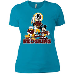 Mickey Mouse Washington Redskins American Football Nfl Sports Shirt Women Cotton T-Shirt Women Cotton T-Shirt - amzapparel