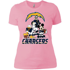 Mickey Mouse Los Angeles Chargers American Football Nfl Sports Shirt Women Cotton T-Shirt Women Cotton T-Shirt - amzapparel