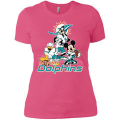Mickey Mouse Miami Dolphins American Football Nfl Sports Shirt Women Cotton T-Shirt Women Cotton T-Shirt - amzapparel