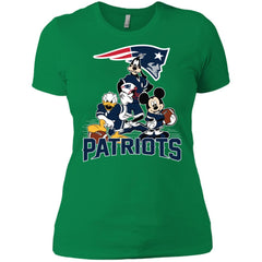 Mickey Mouse New England Patriots American Football Nfl Sports Shirt Women Cotton T-Shirt Women Cotton T-Shirt - amzapparel