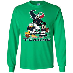 Mickey Mouse Houston Texans American Football Nfl Sports Shirt Men Long Sleeve Shirt Men Long Sleeve Shirt - amzapparel