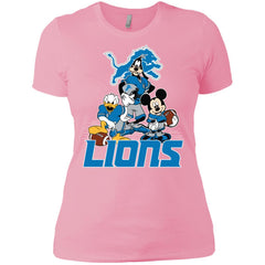 Mickey Mouse Detroit Lions American Football Nfl Sports Shirt Women Cotton T-Shirt Women Cotton T-Shirt - amzapparel