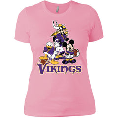 Mickey Mouse Minnesota Vikings American Football Nfl Sports Shirt Women Cotton T-Shirt Women Cotton T-Shirt - amzapparel