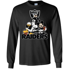 Mickey Mouse Oakland Raiders American Football Nfl Sports Shirt Men Long Sleeve Shirt Men Long Sleeve Shirt - amzapparel