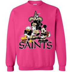 Mickey Mouse New Orleans Saints American Football Nfl Sports Shirt Crewneck Pullover Sweatshirt Crewneck Pullover Sweatshirt - amzapparel