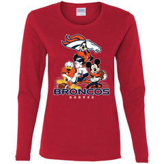 Mickey Mouse Denver Broncos American Football Nfl Sports Shirt Women Long Sleeve Shirt Women Long Sleeve Shirt - amzapparel