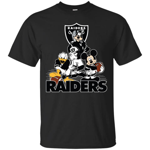 Mickey Mouse Oakland Raiders American Football Nfl Sports Shirt Men Cotton T-Shirt Black / S Men Cotton T-Shirt - amzapparel