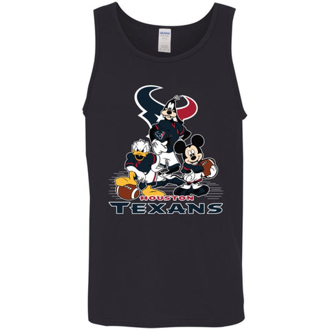Mickey Mouse Houston Texans American Football Nfl Sports Shirt Men Cotton Tank Black / X-Small Men Cotton Tank - amzapparel