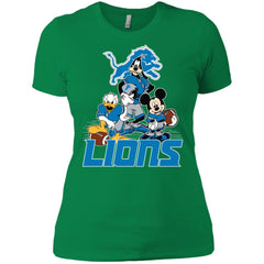 Mickey Mouse Detroit Lions American Football Nfl Sports Shirt Women Cotton T-Shirt Women Cotton T-Shirt - amzapparel