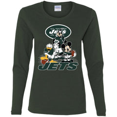 Mickey Mouse New York Jets American Football Nfl Sports Shirt Women Long Sleeve Shirt Women Long Sleeve Shirt - amzapparel