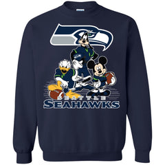 Mickey Mouse Seattle Seahawks American Football Nfl Sports Shirt Crewneck Pullover Sweatshirt Crewneck Pullover Sweatshirt - amzapparel