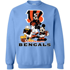 Mickey Mouse Cincinnati Bengals American Football Nfl Sports Shirt Crewneck Pullover Sweatshirt Crewneck Pullover Sweatshirt - amzapparel