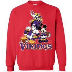 Mickey Mouse Minnesota Vikings American Football Nfl Sports Shirt Crewneck Pullover Sweatshirt Crewneck Pullover Sweatshirt - amzapparel