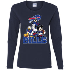 Mickey Mouse Buffalo Bills American Football Nfl Sports Shirt Women Long Sleeve Shirt Women Long Sleeve Shirt - amzapparel