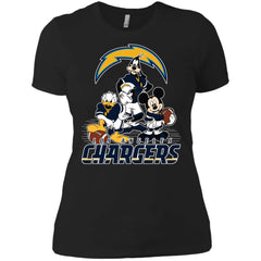 Mickey Mouse Los Angeles Chargers American Football Nfl Sports Shirt Women Cotton T-Shirt Women Cotton T-Shirt - amzapparel