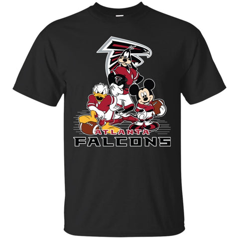 Mickey Mouse Atlanta Falcons American Football Nfl Sports Shirt Men Cotton T-Shirt Black / S Men Cotton T-Shirt - amzapparel