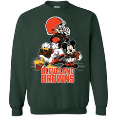 Mickey Mouse Cleveland Browns American Football Nfl Sports Shirt Crewneck Pullover Sweatshirt Crewneck Pullover Sweatshirt - amzapparel