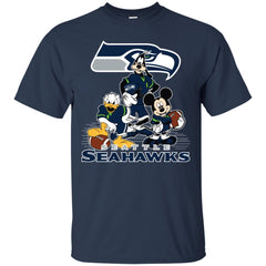 Mickey Mouse Seattle Seahawks American Football Nfl Sports Shirt Men Cotton T-Shirt Men Cotton T-Shirt - amzapparel