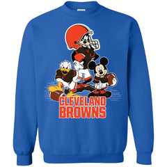 Mickey Mouse Cleveland Browns American Football Nfl Sports Shirt Crewneck Pullover Sweatshirt Crewneck Pullover Sweatshirt - amzapparel