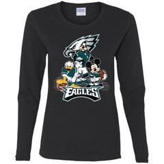 Mickey Mouse Philadelphia Eagle American Football Nfl Sports Shirt Women Long Sleeve Shirt Women Long Sleeve Shirt - amzapparel