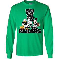 Mickey Mouse Oakland Raiders American Football Nfl Sports Shirt Men Long Sleeve Shirt Men Long Sleeve Shirt - amzapparel