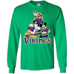 Mickey Mouse Minnesota Vikings American Football Nfl Sports Shirt Men Long Sleeve Shirt Men Long Sleeve Shirt - amzapparel