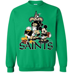 Mickey Mouse New Orleans Saints American Football Nfl Sports Shirt Crewneck Pullover Sweatshirt Crewneck Pullover Sweatshirt - amzapparel