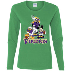 Mickey Mouse Minnesota Vikings American Football Nfl Sports Shirt Women Long Sleeve Shirt Women Long Sleeve Shirt - amzapparel