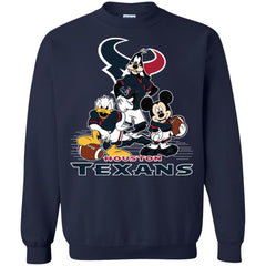 Mickey Mouse Houston Texans American Football Nfl Sports Shirt Crewneck Pullover Sweatshirt Crewneck Pullover Sweatshirt - amzapparel