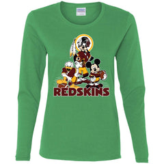 Mickey Mouse Washington Redskins American Football Nfl Sports Shirt Women Long Sleeve Shirt Women Long Sleeve Shirt - amzapparel