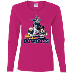 Mickey Mouse Dallas Cowboys American Football Nfl Sports Shirt Women Long Sleeve Shirt Women Long Sleeve Shirt - amzapparel