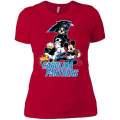 Mickey Mouse Carolina Panthers American Football Nfl Sports Shirt Women Cotton T-Shirt Women Cotton T-Shirt - amzapparel