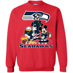 Mickey Mouse Seattle Seahawks American Football Nfl Sports Shirt Crewneck Pullover Sweatshirt Crewneck Pullover Sweatshirt - amzapparel