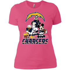 Mickey Mouse Los Angeles Chargers American Football Nfl Sports Shirt Women Cotton T-Shirt Women Cotton T-Shirt - amzapparel