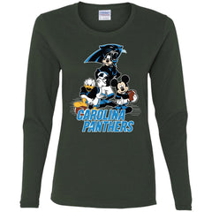 Mickey Mouse Carolina Panthers American Football Nfl Sports Shirt Women Long Sleeve Shirt Women Long Sleeve Shirt - amzapparel